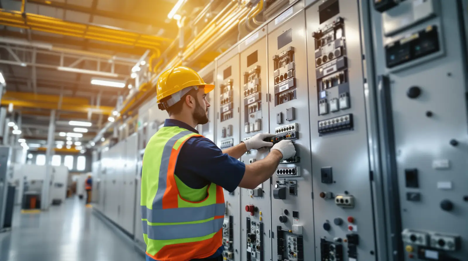Industrial electrician shops, warehouses, business