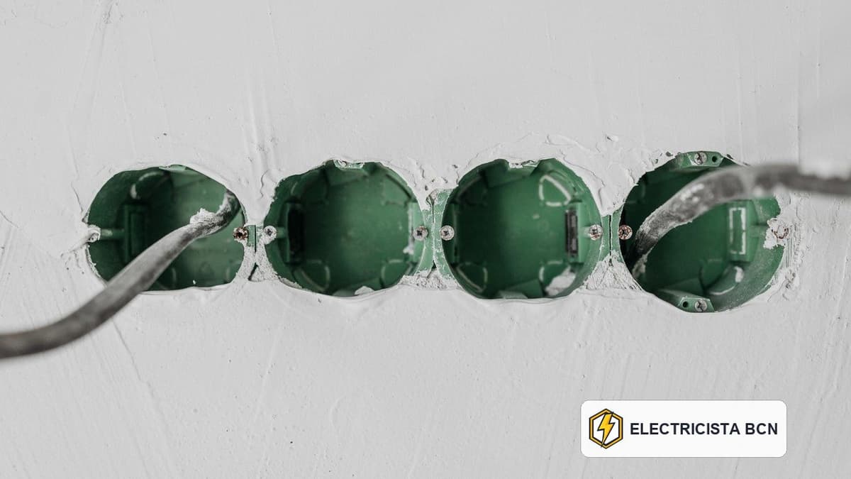 Cajas empotradas y conductores preparados para mecanismos eléctricos